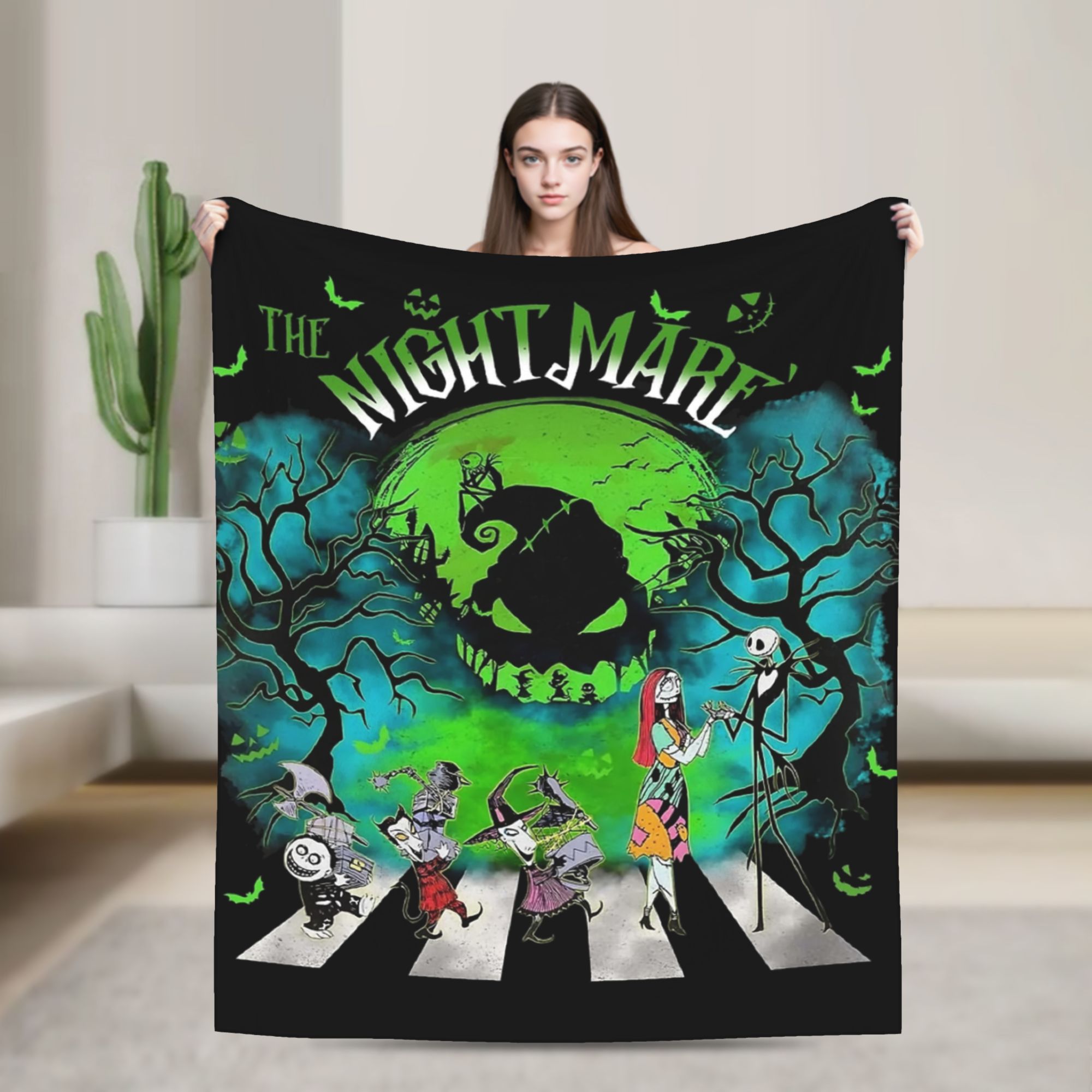 Christmas Throw Blanket - Coperta in Flanella Oogie Boogie Man