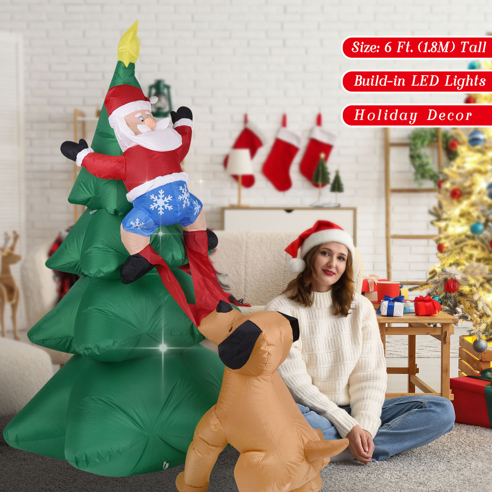 Cane gonfiabile di Natale con  - Christmas Lights Outdoor recensione e prezzo